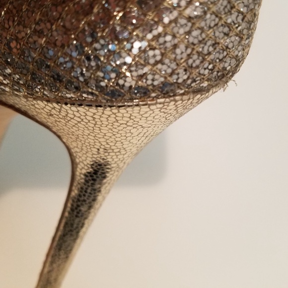 JIMMY CHOO Champagne Glitter "Luna" Heels...RARE! - Picture 9 of 11